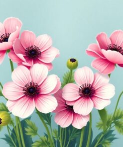 Vintage Spring Tide Anemones Paint By Numbers