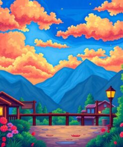 Glass Hibiscus Paint Numbers