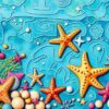 Vintage Starfish Tide Pool Paint By Numbers