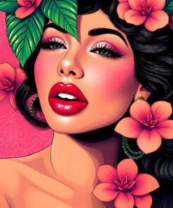 Tropical Lips Paint Numbers