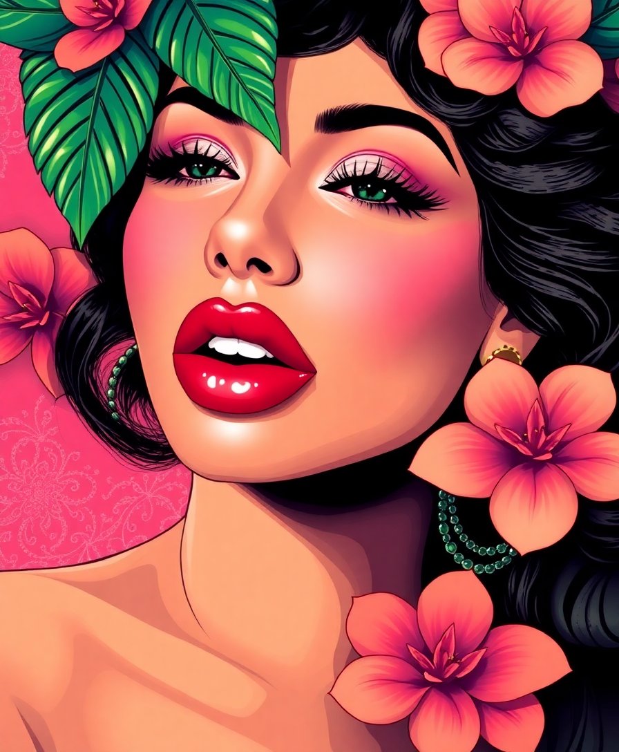 Tropical Lips Paint Numbers Tropical Lips Paint Numbers