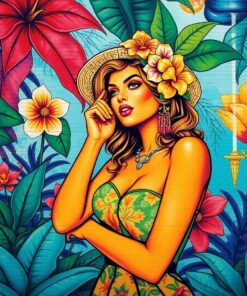 Tropical Mural Paint Numbers