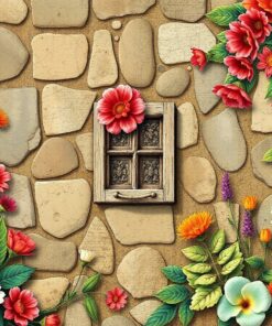 Vintage Stone Floral Echo Paint By Numbers