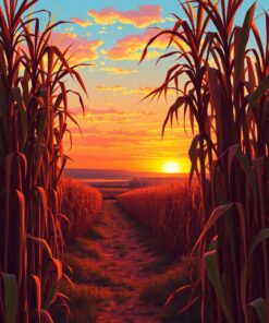 Sugarcane Sunset Paint Numbers
