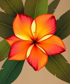 Earthy Plumeria Paint Numbers