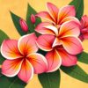 Vintage Sunbaked Earthy Plumeria Paint By Numbers
