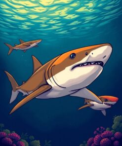 Galleon Sharks Paint Numbers