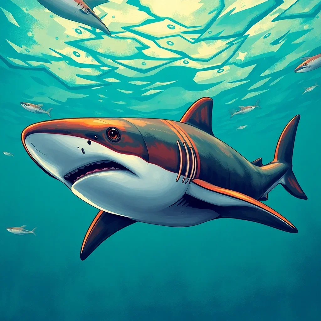 completed artwork display Vintage Sunken Galleon Sharks Paint by Numbers