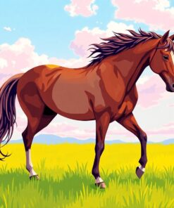 Vintage Sunlit Equine Relic Paint By Numbers