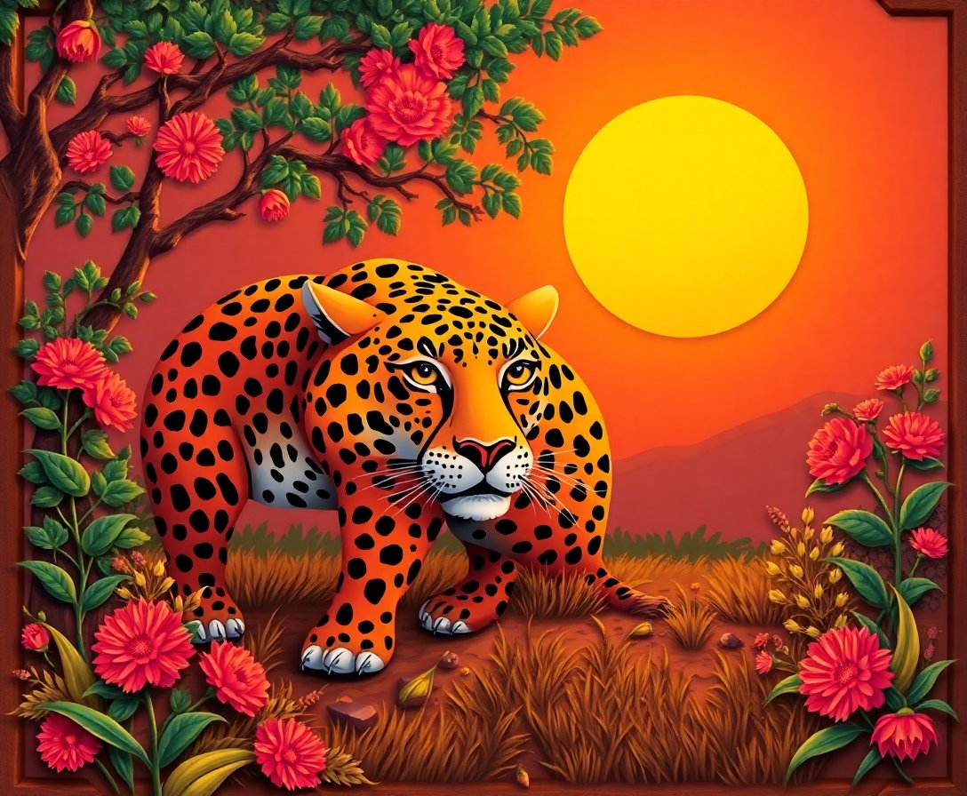 vintage-sunlit-jaguar-relief-paint-by-numbers-kit