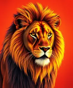 Vintage Sunlit Lion Paint By Numbers