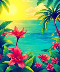 Sunlit Monstera Paint Numbers