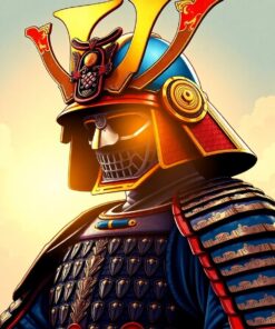 Vintage Sunlit Samurai Armor Paint By Numbers