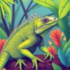 Green Iguana Paint Numbers