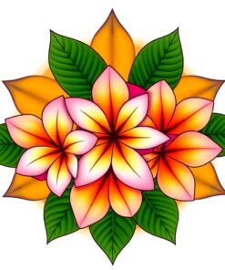 Plumeria Halo Paint Numbers