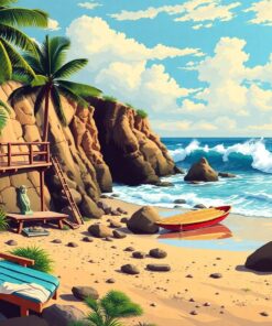 Vintage Surf Break Nostalgia Paint By Numbers