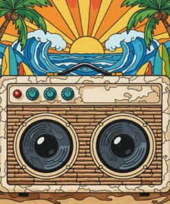 Vintage Surf Rock Amplifier Paint By Numbers