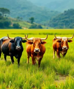 Vintage Taro Field Oxen paint by numbers