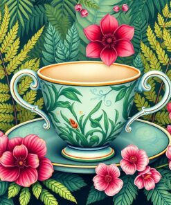 Tropical Ferns Paint Numbers