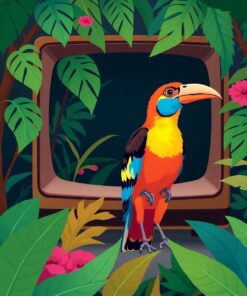 Jungle Bird Paint Numbers