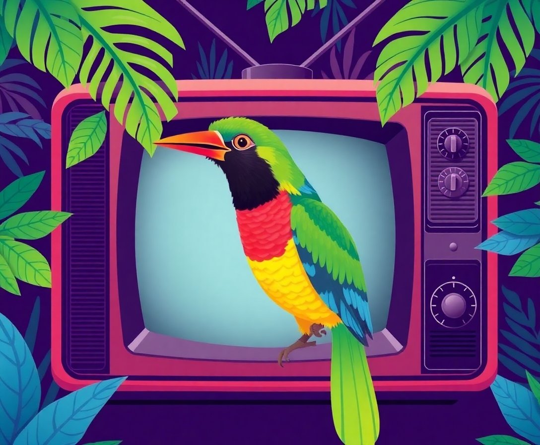 vintage-television-jungle-bird-paint-by-numbers-kit