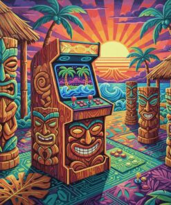 Vintage Tiki Arcade Paint By Numbers