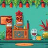 Vintage Tiki Automaton Server Paint By Numbers