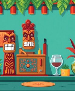 Vintage Tiki Automaton Server Paint By Numbers