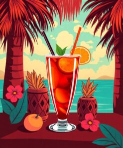 Cocktail Ad Paint Numbers