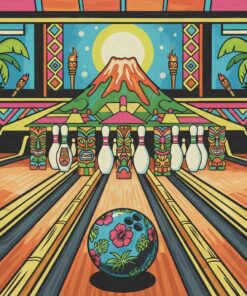 Vintage Tiki Lanes Strike Paint By Numbers