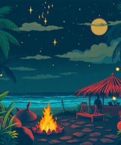 Night Fire Paint Numbers