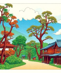 Vintage Tokaido Palm Route Paint By Numbers