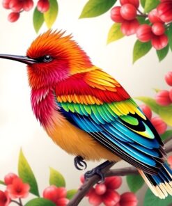 Vintage Torch Ginger Sunbird Paint By Numbers