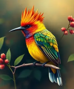 Vintage Torch Ginger Sunbird Paint By Numbers