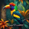 Vintage Toucanet Monsoon Refuge paint by numbers