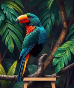 Vintage Toucanet Monsoon Refuge Paint By Numbers