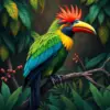 Vintage Toucanet Monsoon Refuge paint by numbers