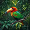 Vintage Toucanet Monsoon Refuge Paint By Numbers