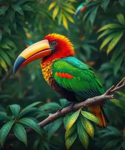 Vintage Toucanet Monsoon Refuge Paint By Numbers