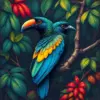 Vintage Toucanet Monsoon Refuge Paint By Numbers
