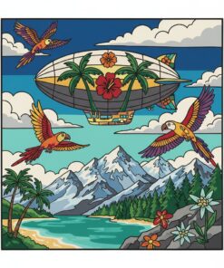 Vintage Tropical Alpine Flight Paint By Numbers