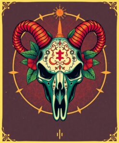 Aries Skull Paint Numbers