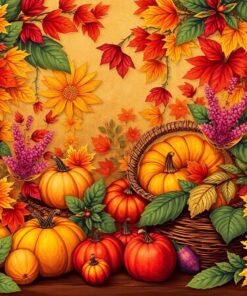 Vintage Tropical Autumn Harvest Paint By Numbers