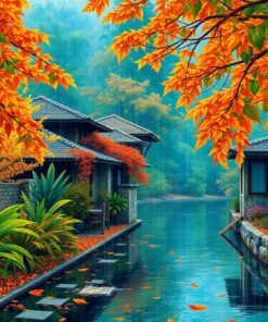 Autumn Rain Paint Numbers