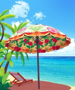 Beach Umbrella Paint Numbers