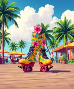 Boardwalk Skates Paint Numbers