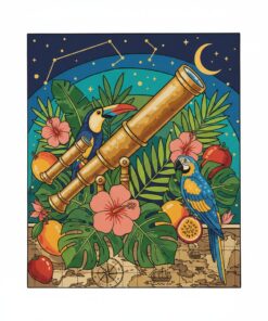Vintage Tropical Brass Stargazer Paint By Numbers