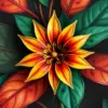 Vintage Tropical Brass Stargazer Paint By Numbers