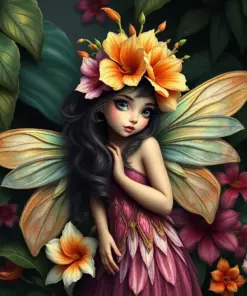 Vintage Tropical Cacao Sprite Paint By Numbers