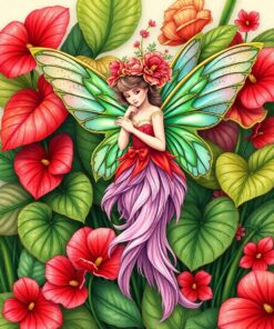 Caladium Fairy Paint Numbers